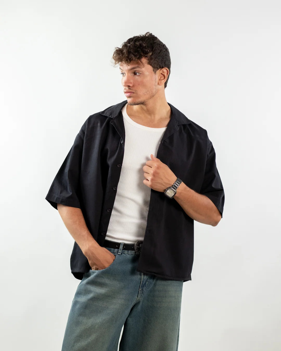PLAIN BLACK SHIRT