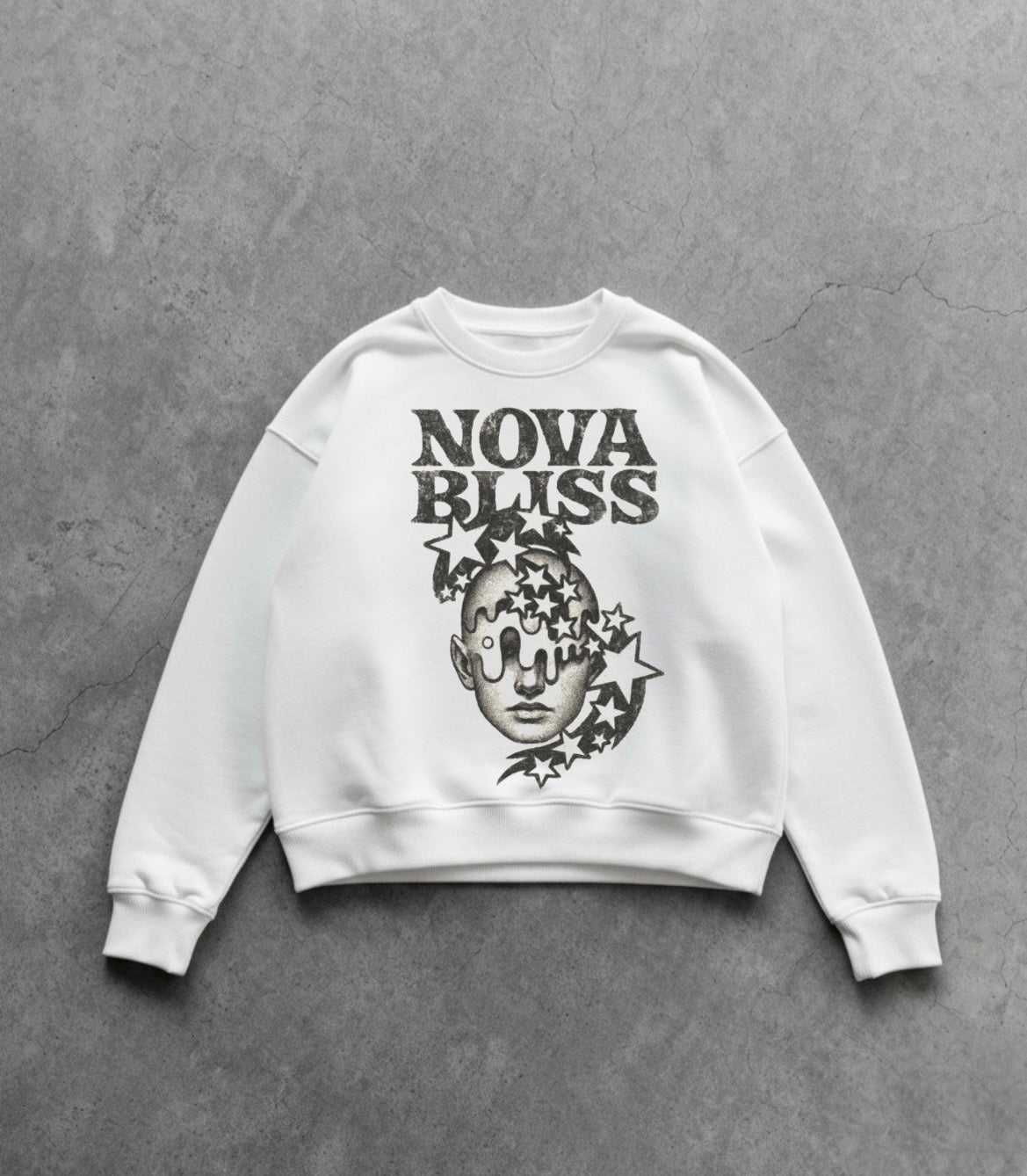 Nova Bliss White Boxy Sweatshirt