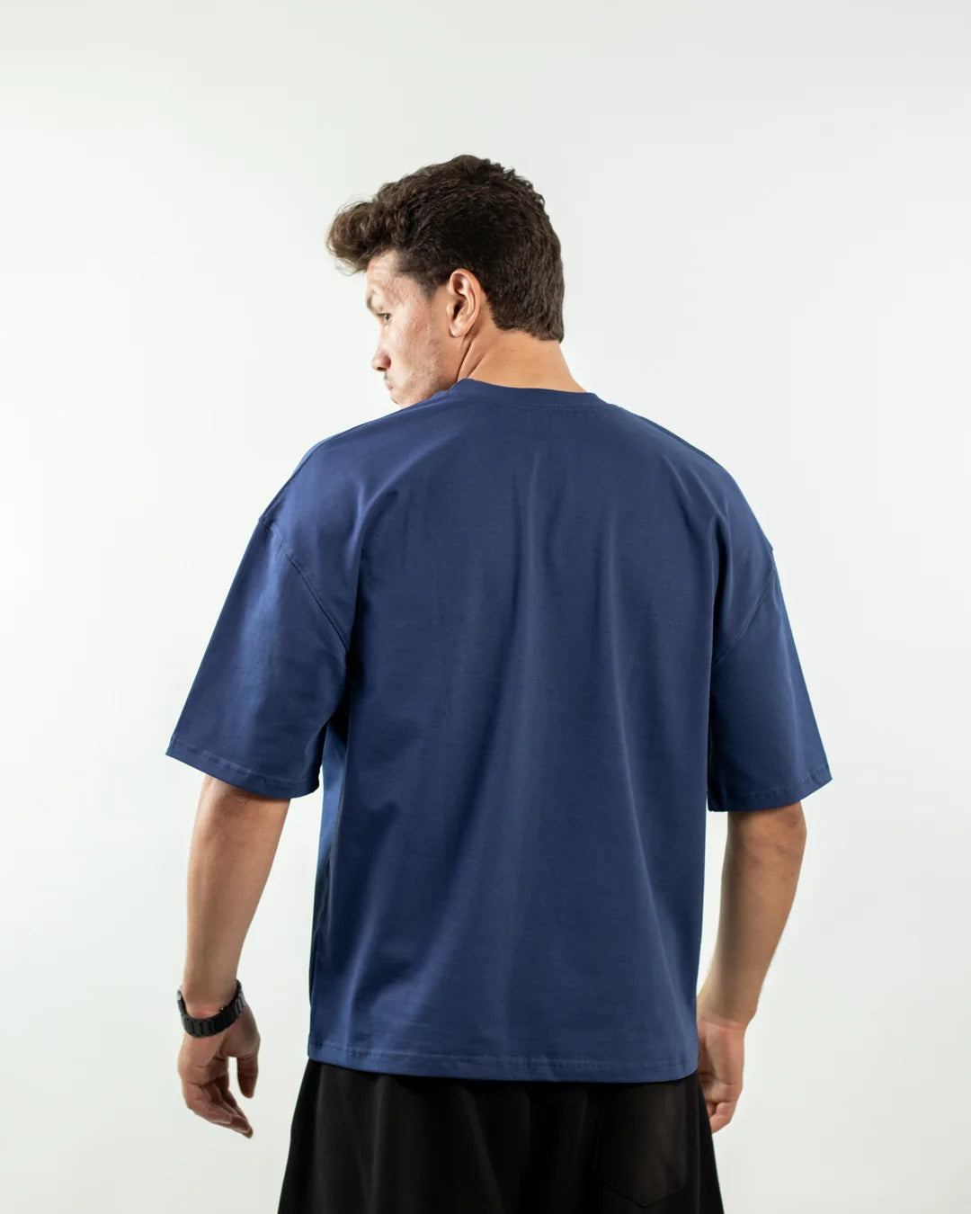 Plain Navy Boxy Tee
