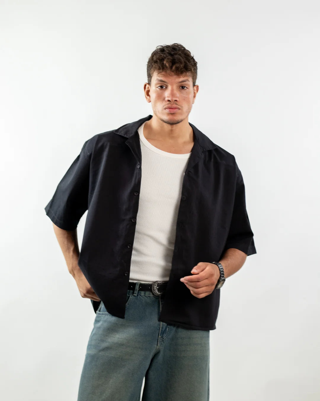 PLAIN BLACK SHIRT