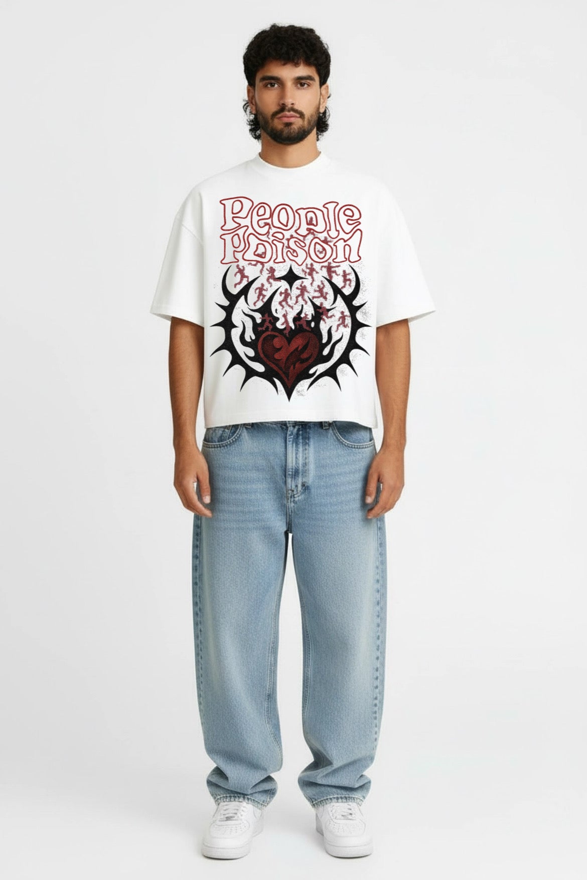 People Poison White Boxy Tee