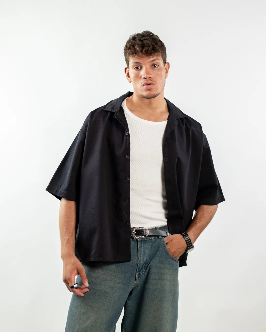 PLAIN BLACK SHIRT