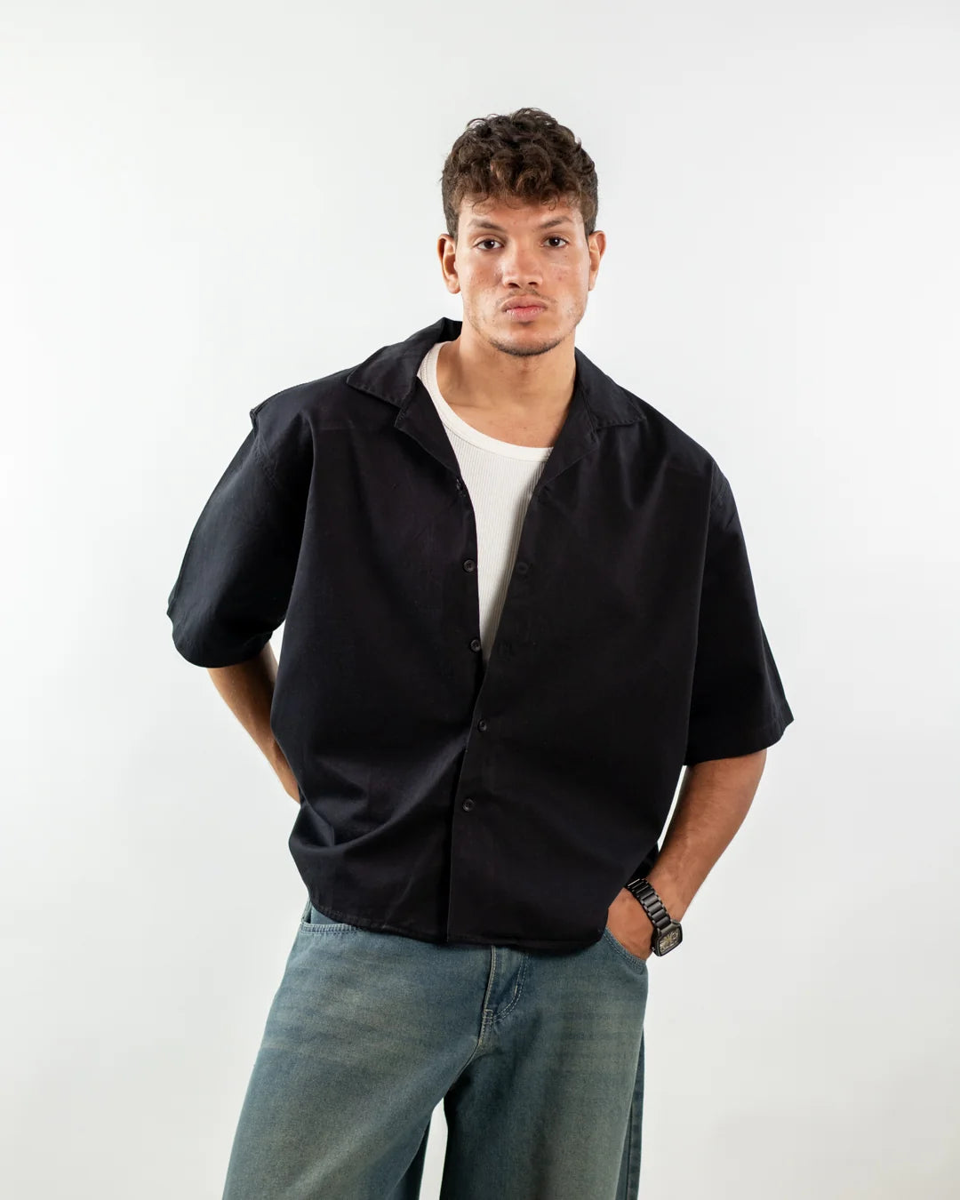 PLAIN BLACK SHIRT