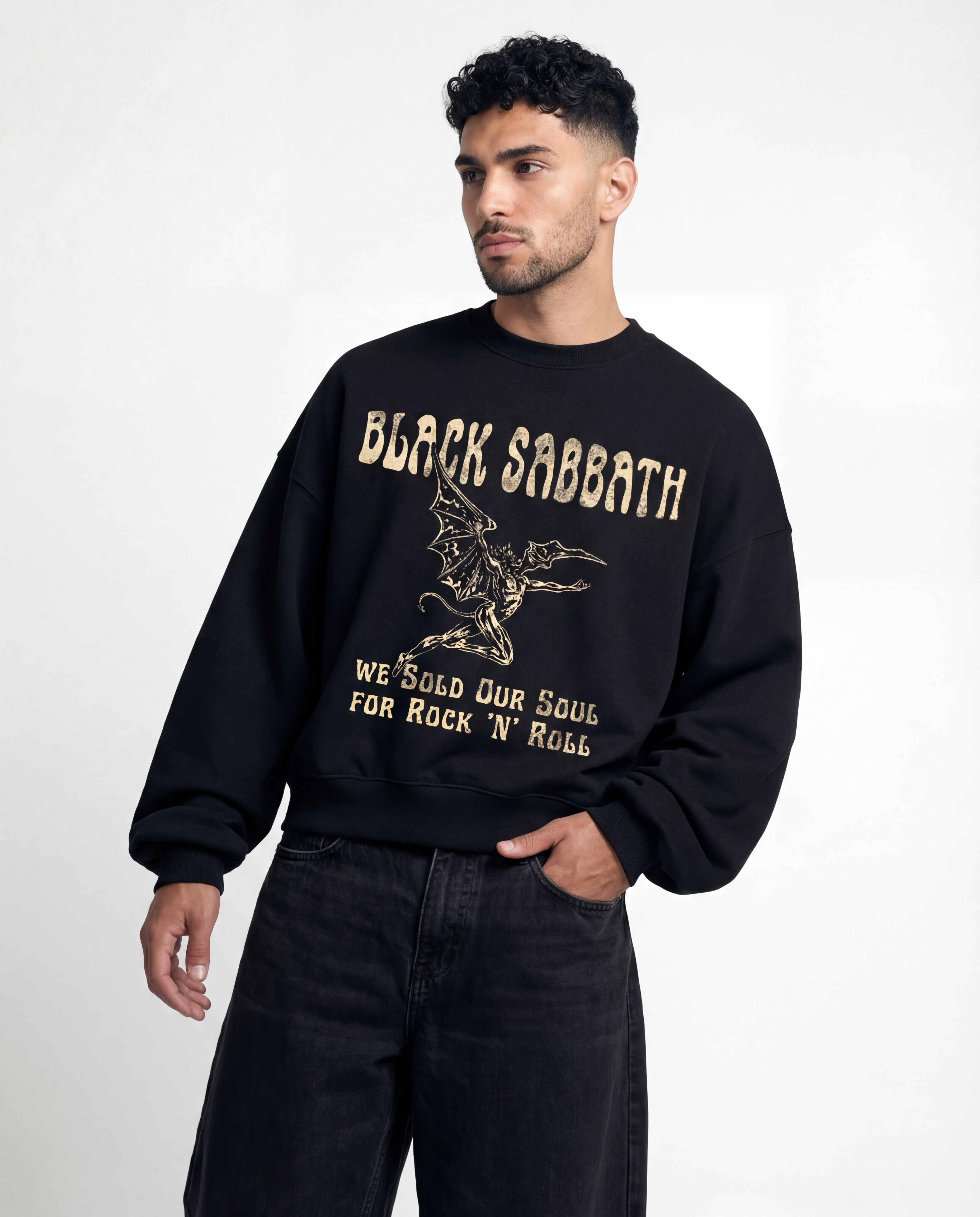Black Sabbath Black Boxy Sweatshirt
