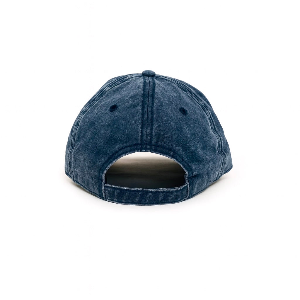 ACID-WASHED BASEBALL CAP – BLUE
