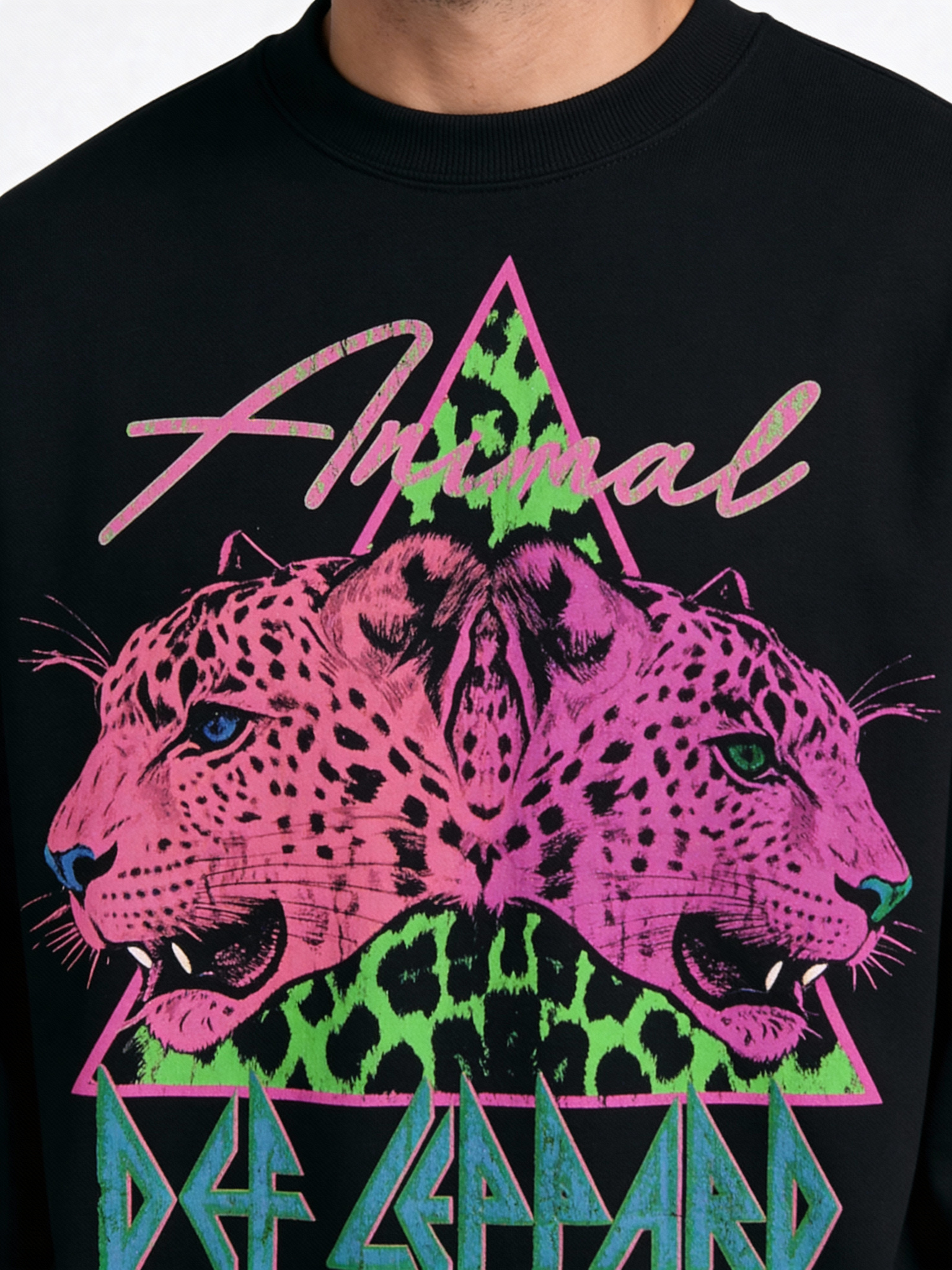 Def Leppard Two Black Boxy Sweatshirt