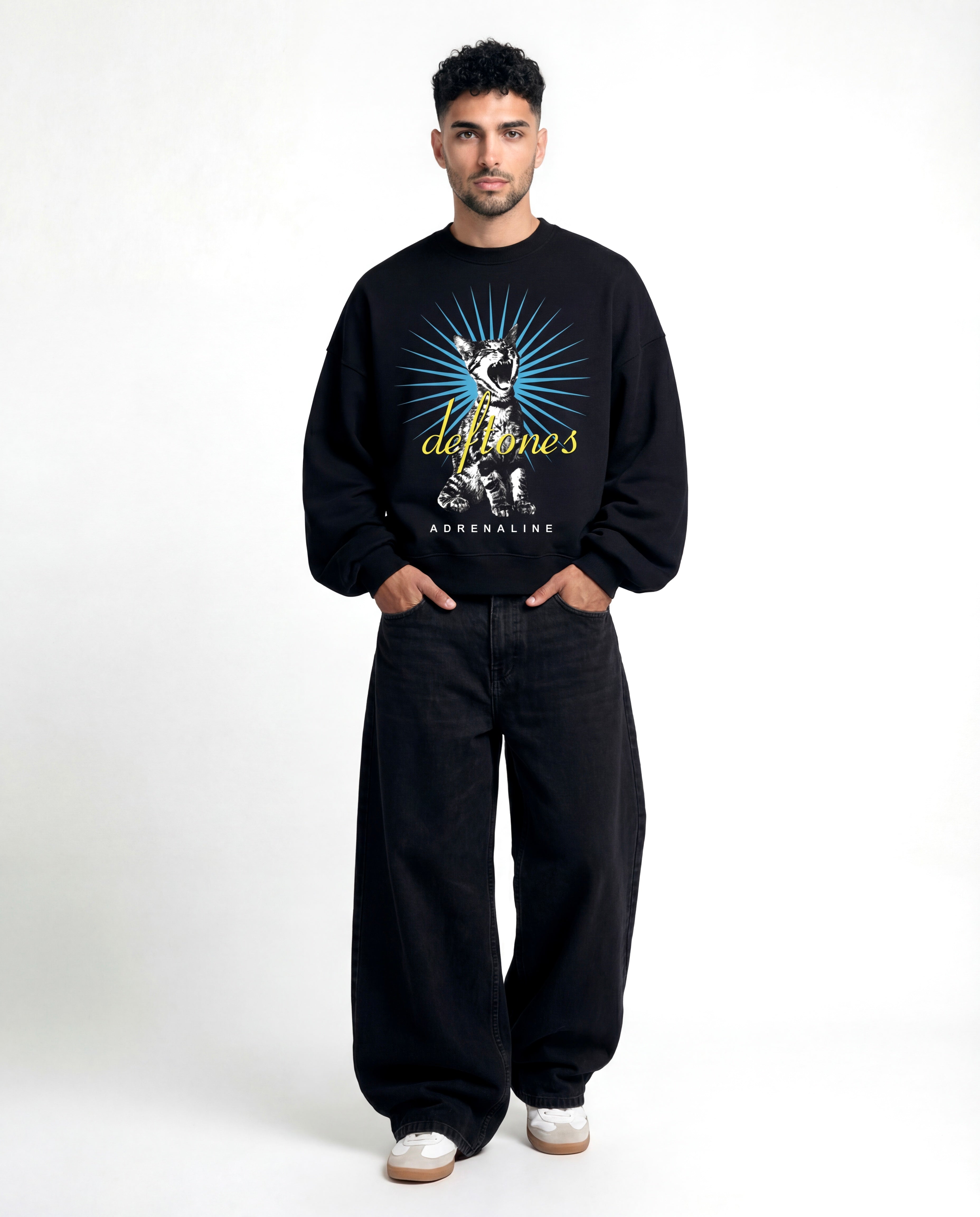 Deftones Black Boxy Sweatshirt