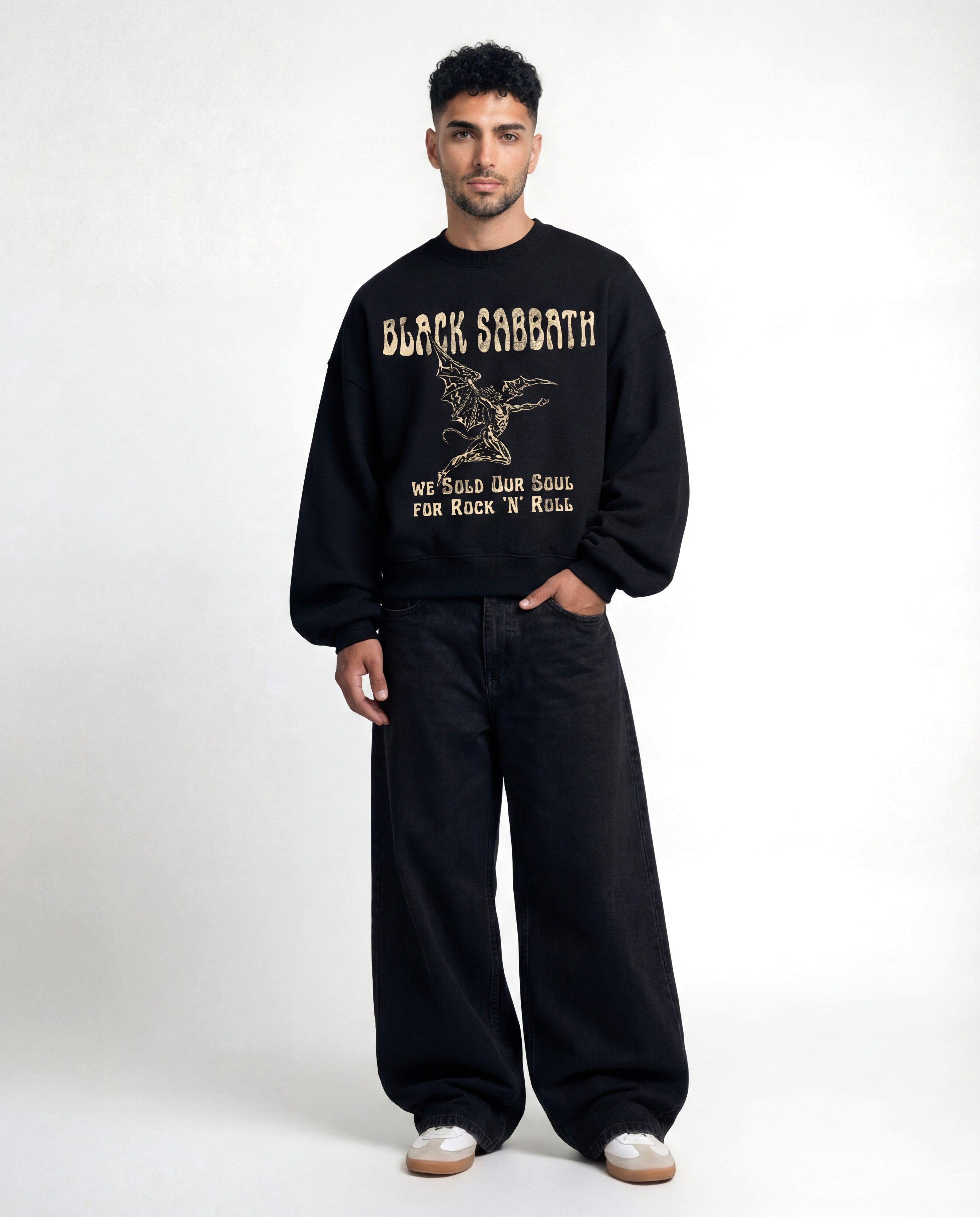 Black Sabbath Black Boxy Sweatshirt