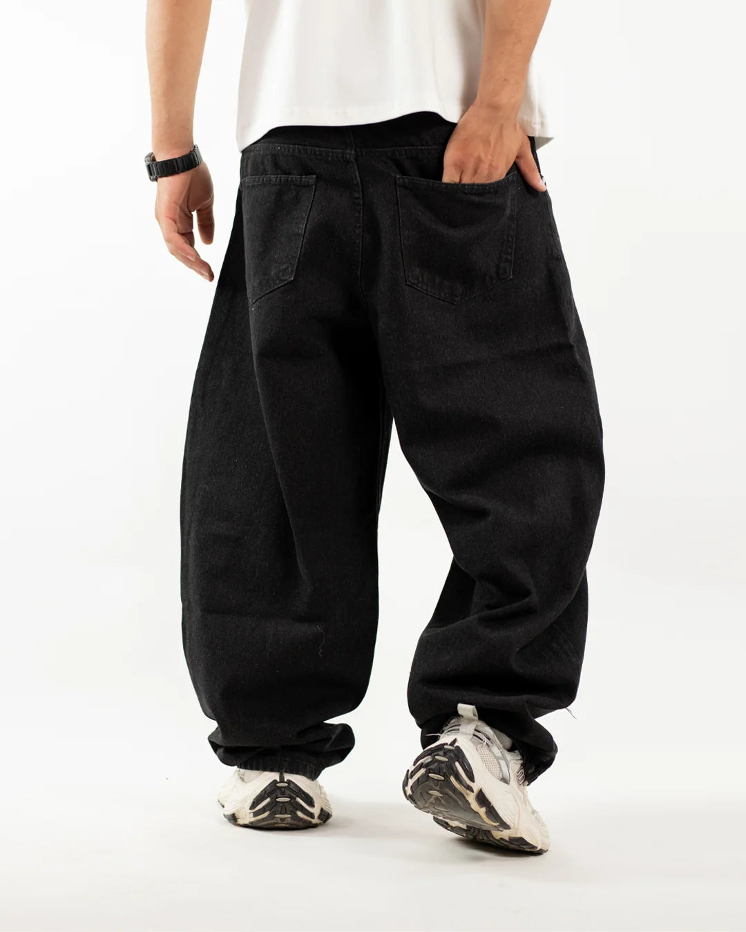 Solid Black - Baggy Ballon Denim