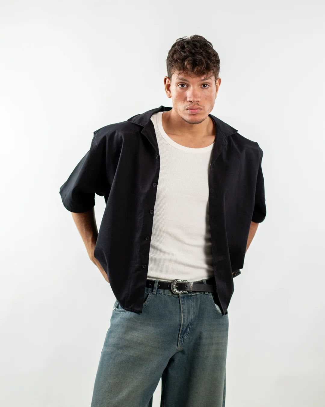 PLAIN BLACK SHIRT