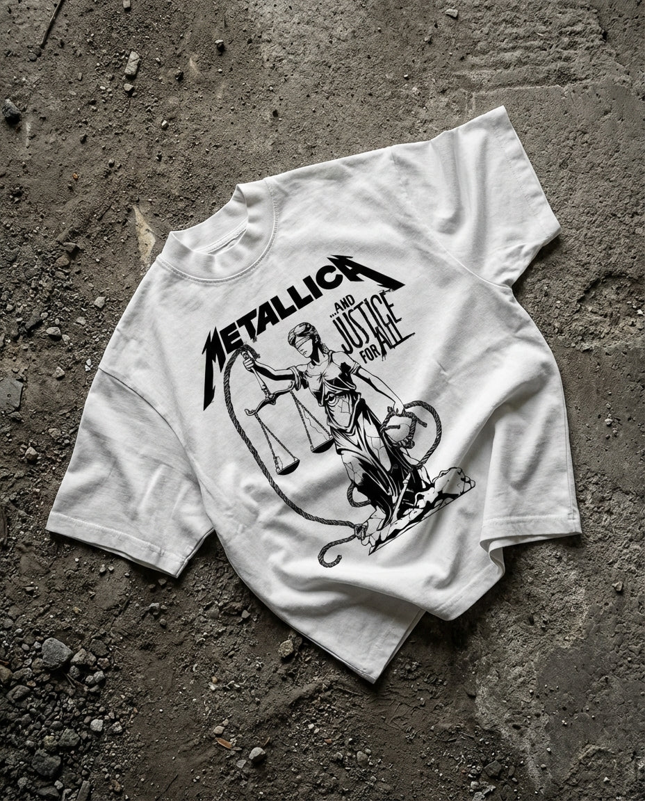Metallica White Boxy Tee