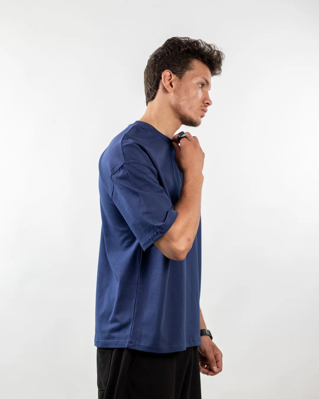 Plain Navy Boxy Tee