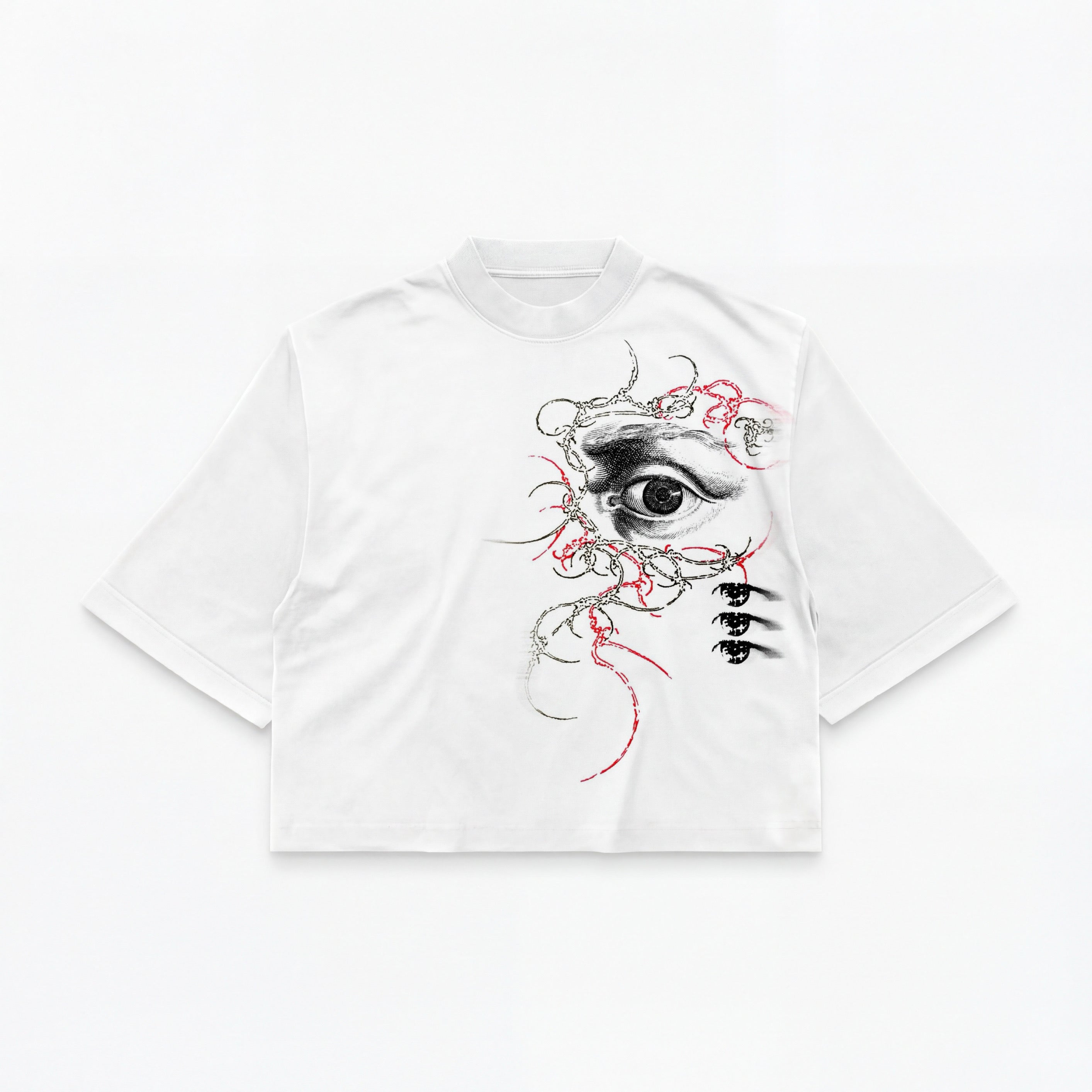 SBLH - Veil Eye White Boxy Tee