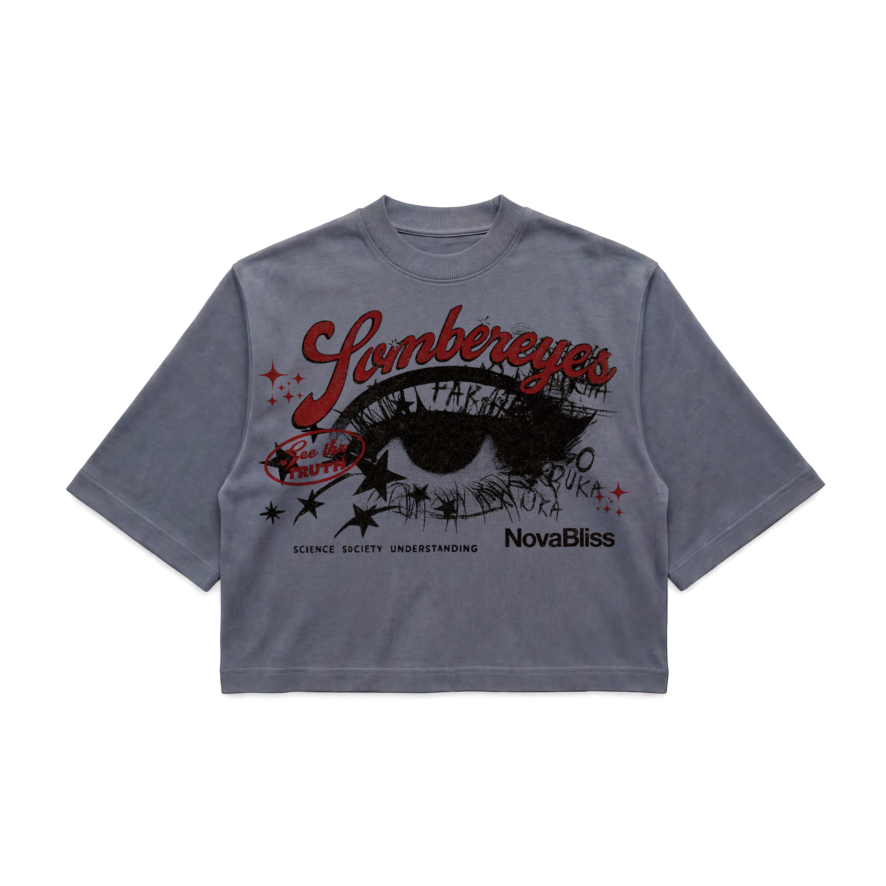 Sombereyes Steel Gray Boxy Tee