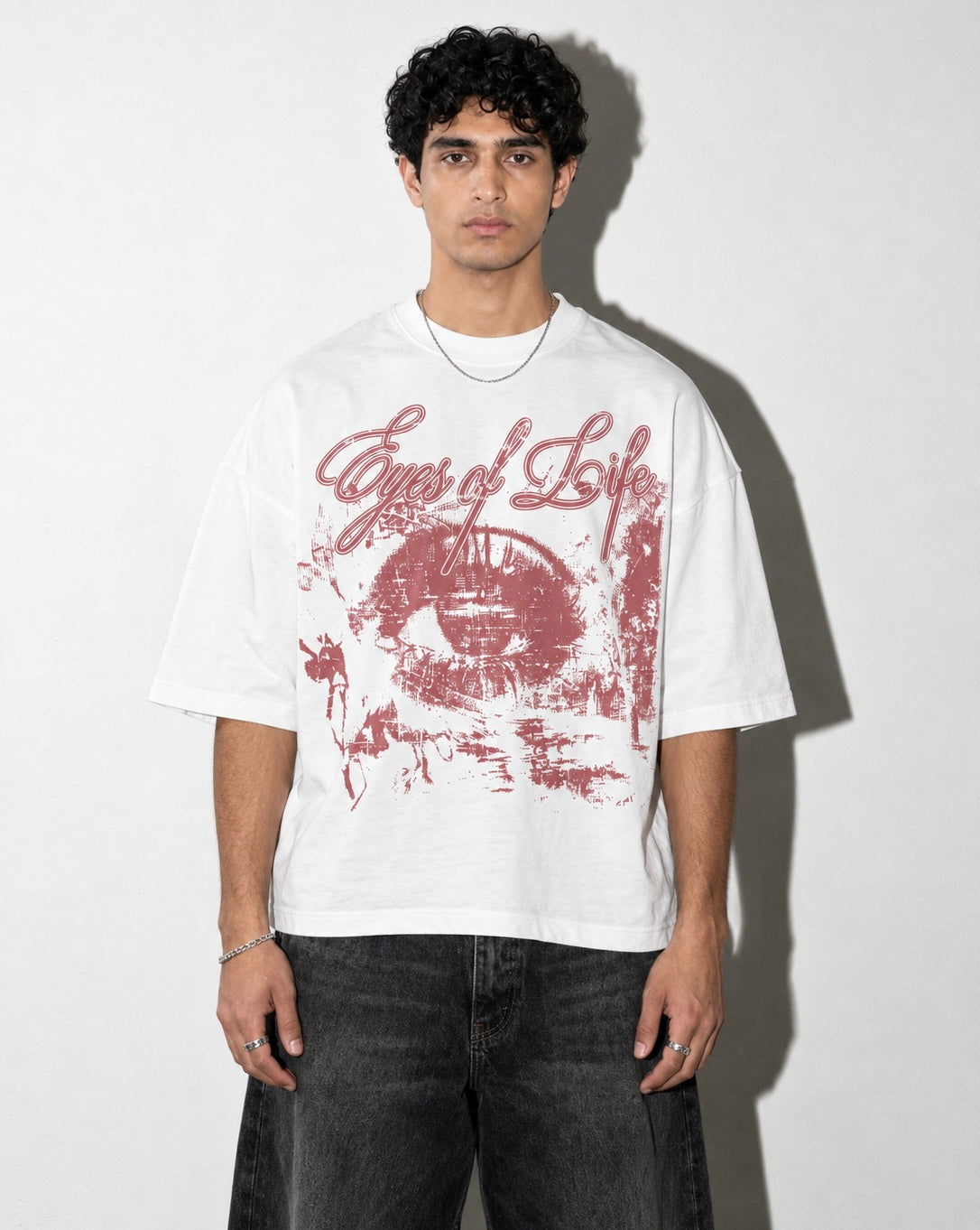 Eyes Of Life White Boxy Tee
