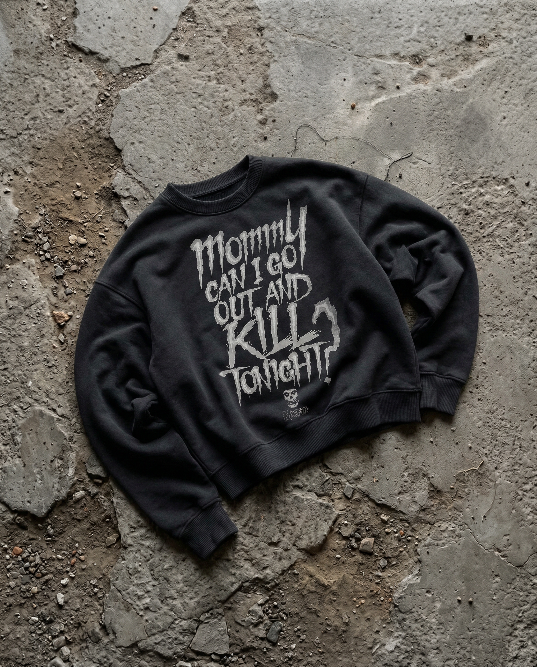 Misfits Black Boxy Sweatshirt