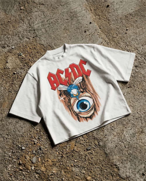 Acdc Eye White Boxy Tee