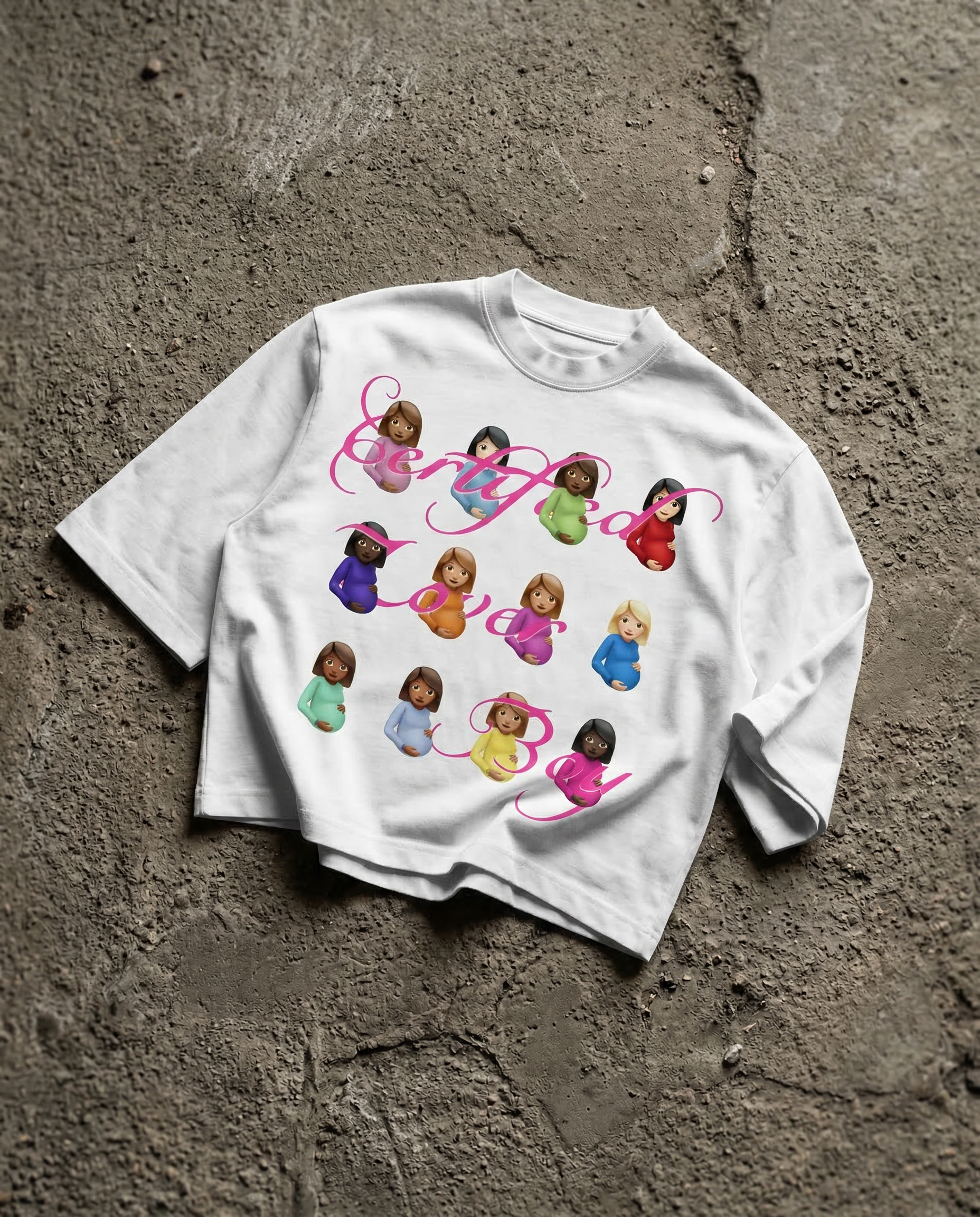 Lover Boy White Boxy Tee