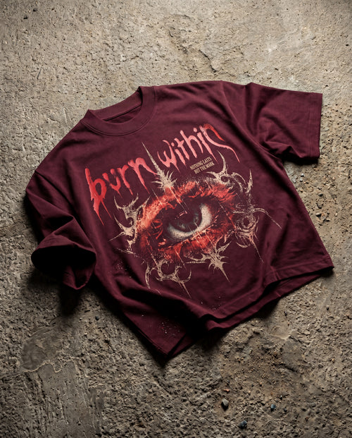 Burn Maroon Boxy Tee