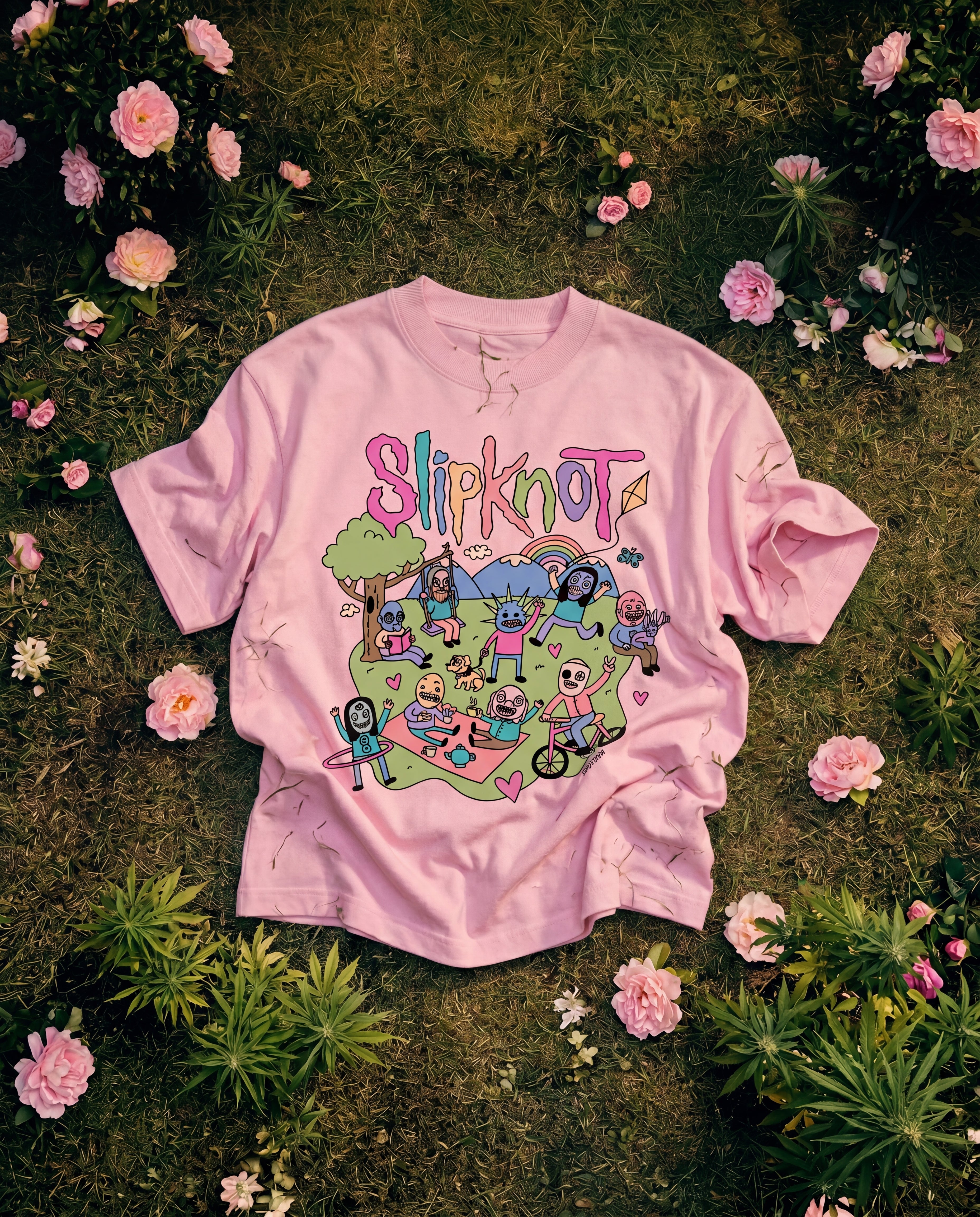 Slipknot Pink Boxy Tee