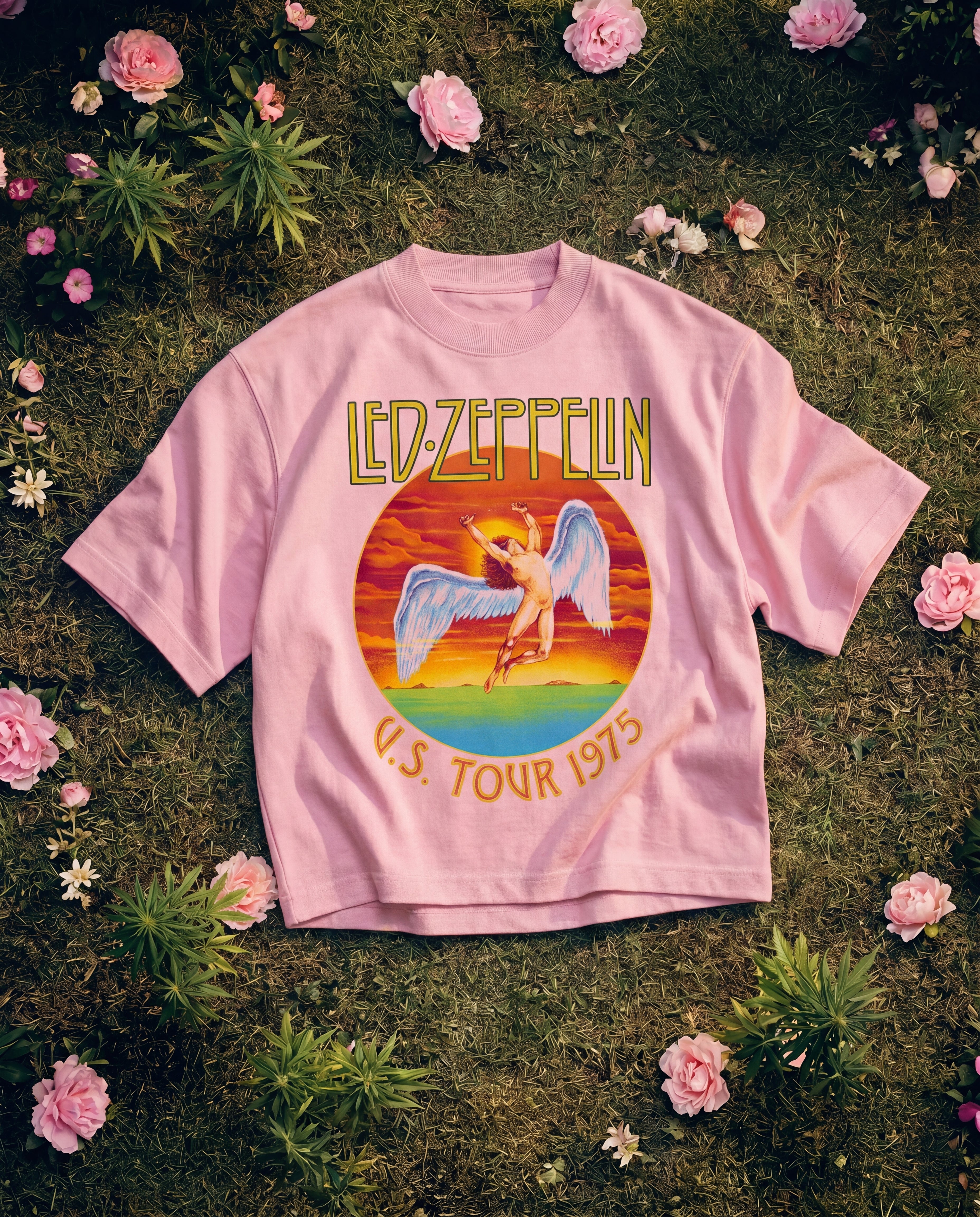 Led Zeppelin Pink Boxy Tee
