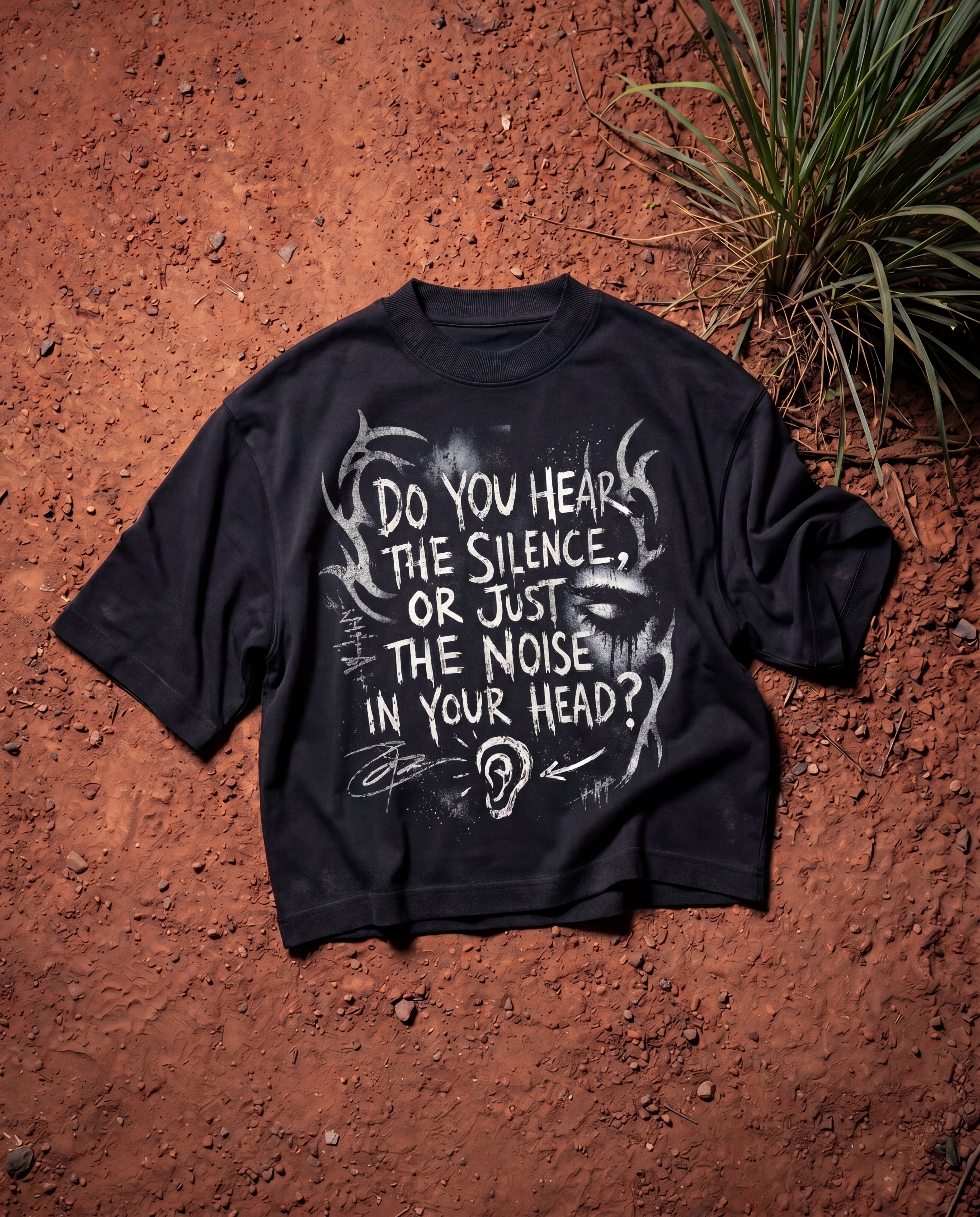 Do You Hear? Black Boxy Tee